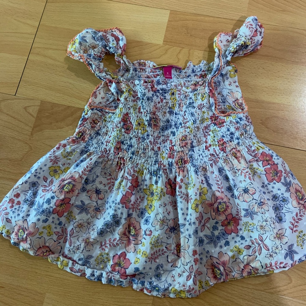 Floral ruffled tank top for Girls size 6